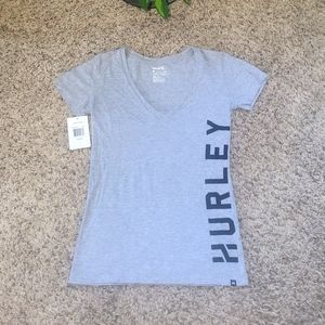 Hurley V-Neck Logo Tee Women's Sz Lg
